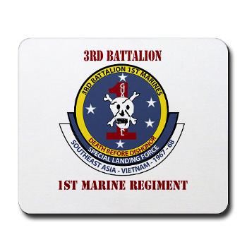 3B1M - M01 - 03 - 3rd Battalion - 1st Marines with Text - Mousepad - Click Image to Close